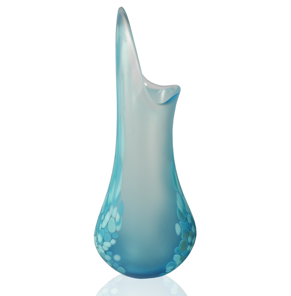 Aqua Blue Frit Vase