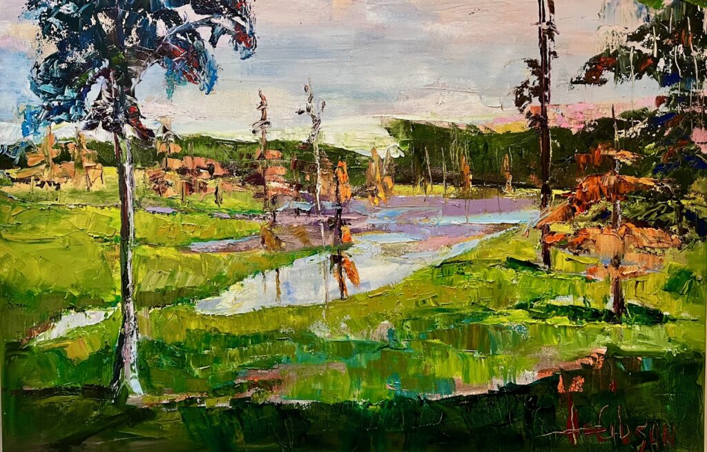 Along the Greenway painting by Lee Gibson