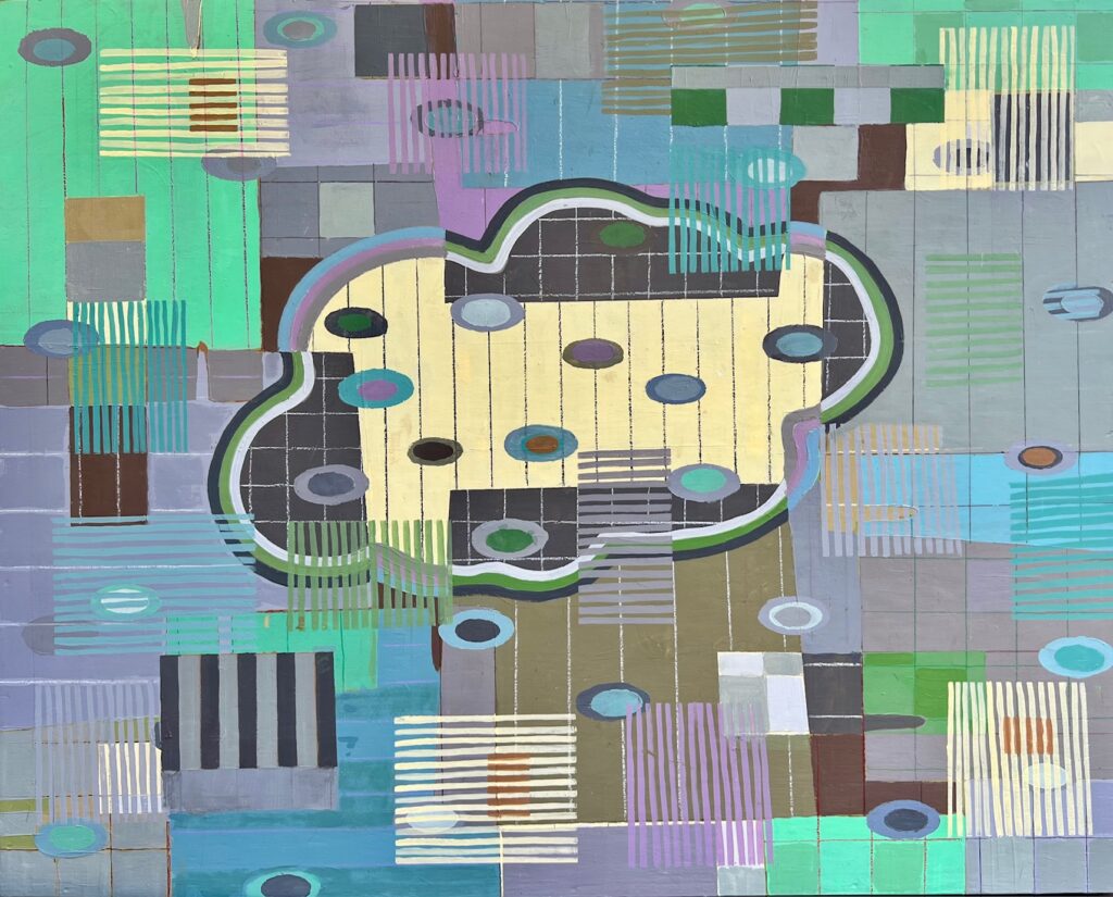 Cloud abstract painting by Chuck Johnson