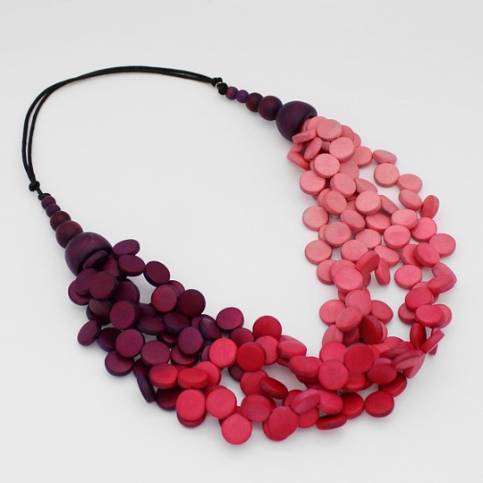 Ombre Red Necklace by Sylca